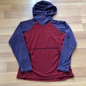 Melanzana Brick/Lupine Micro Grid Hoodie V2 Medium